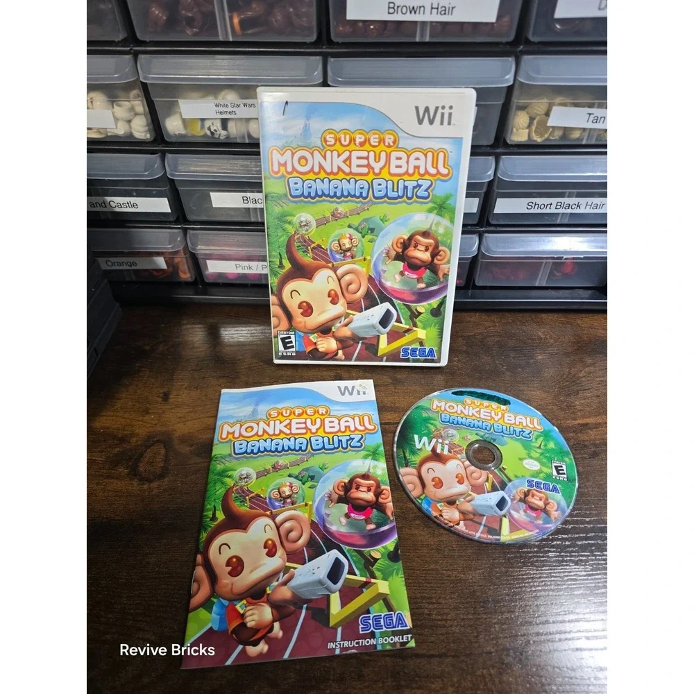 Super Monkey Ball: Banana Blitz (Nintendo Wii, 2006) CIB Complete Tested Working